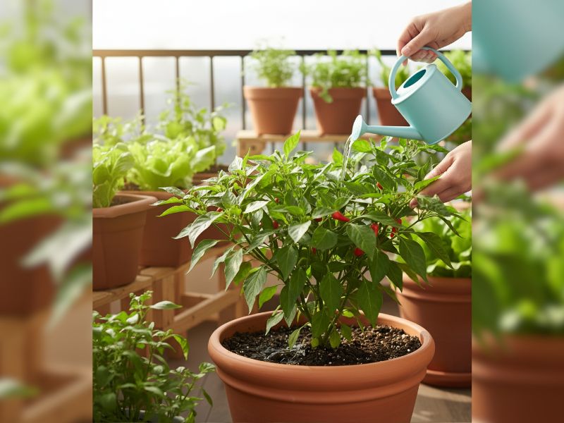 cara menanam cabai di pot untuk pemula di rumah dengan media tanah dan pupuk organik